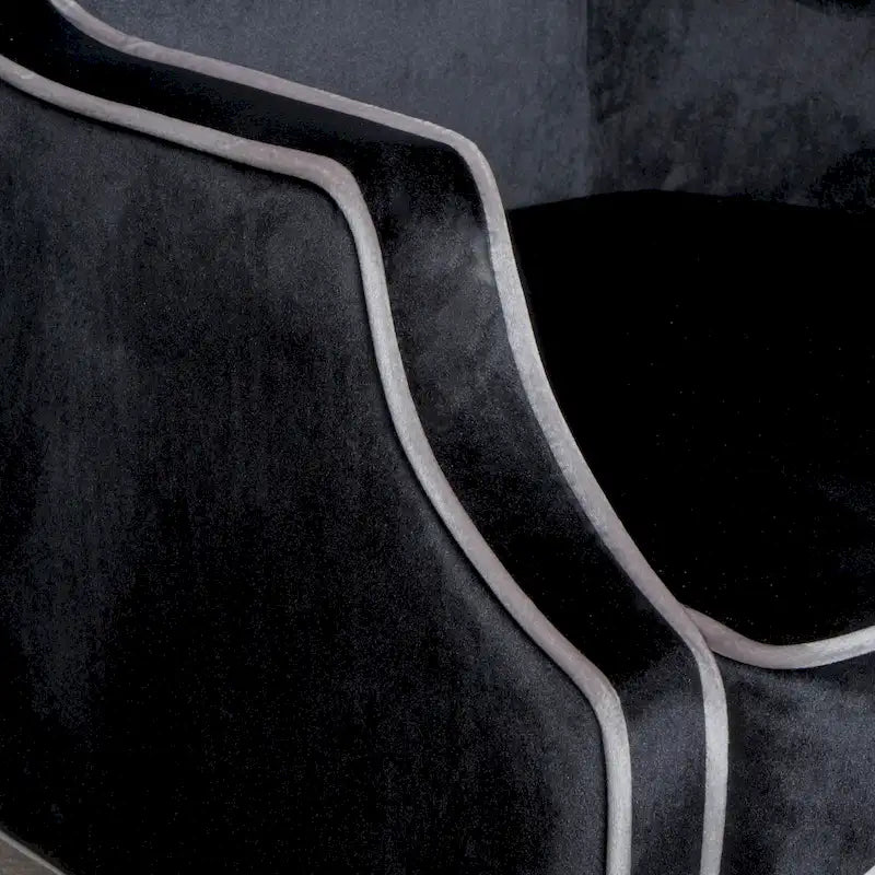 25.9 High Back Velvet Club Chair with Wide Backrest
