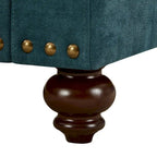 37.2 Chenille Upholstered Accent Chair with Nailheads