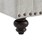 37.2 Chenille Upholstered Accent Chair with Nailheads