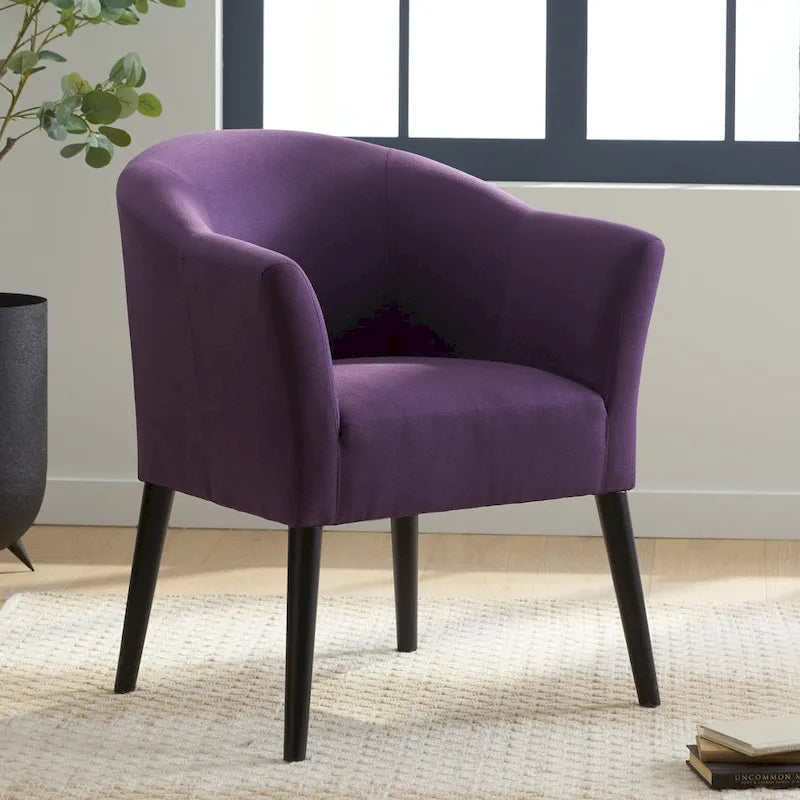 27 Upholstered Arm Chair with Rubber Wood Legs