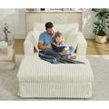 47.8 Oversized Upholstered Chaise Longue Chair with Pillows