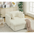 47.8 Oversized Upholstered Chaise Longue Chair with Pillows