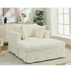 47.8 Oversized Upholstered Chaise Longue Chair with Pillows