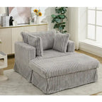 47.8 Oversized Upholstered Chaise Longue Chair with Pillows