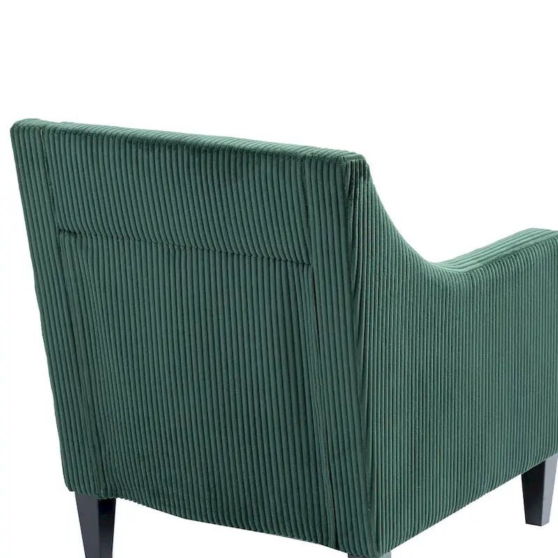 Poltrona con braccioli imbottita color smeraldo da 26.77, con braccioli sagomati e gambe in legno di hevea