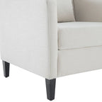 Wohnzimmersessel, Akzentsessel mit Lendenkissen, eleganter Lesesessel fürs Schlafzimmer, gepolsterter Sofasessel im Mid-Century-Stil
