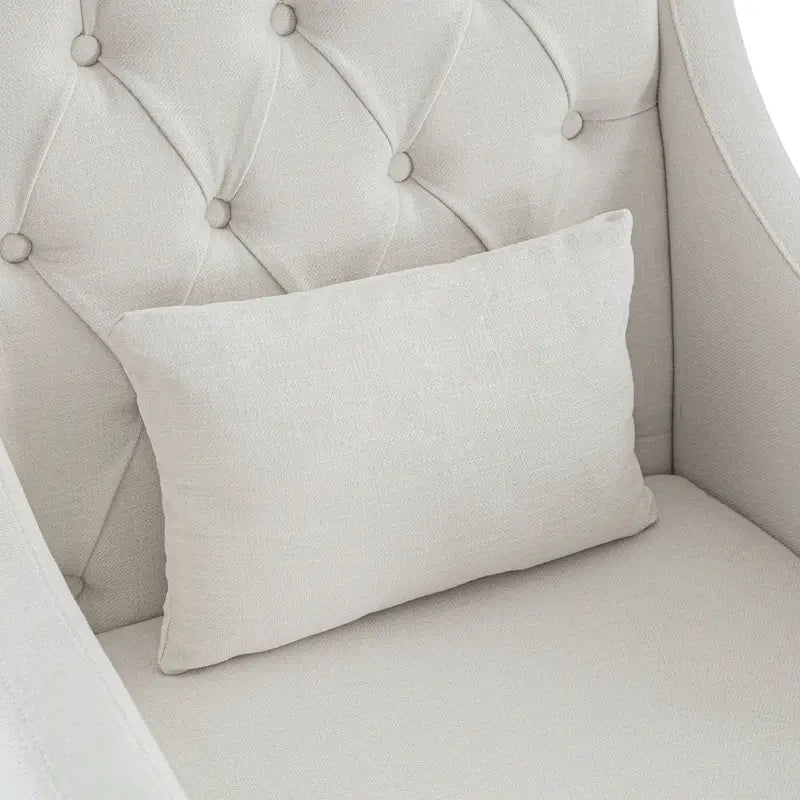 Wohnzimmersessel, Akzentsessel mit Lendenkissen, eleganter Lesesessel fürs Schlafzimmer, gepolsterter Sofasessel im Mid-Century-Stil