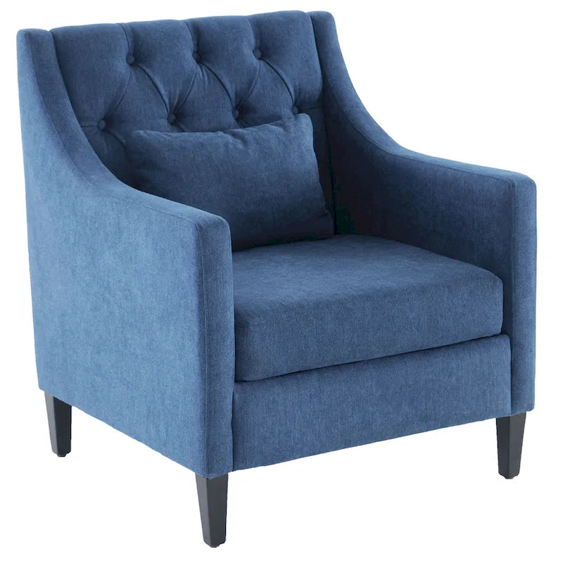 Wohnzimmersessel, Akzentsessel mit Lendenkissen, eleganter Lesesessel fürs Schlafzimmer, gepolsterter Sofasessel im Mid-Century-Stil