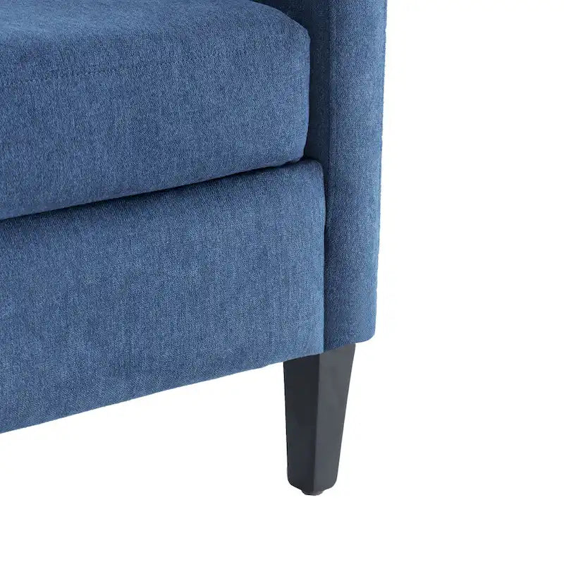 Wohnzimmersessel, Akzentsessel mit Lendenkissen, eleganter Lesesessel fürs Schlafzimmer, gepolsterter Sofasessel im Mid-Century-Stil