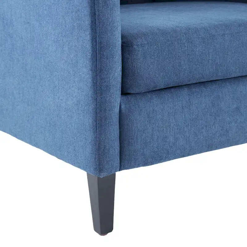 Wohnzimmersessel, Akzentsessel mit Lendenkissen, eleganter Lesesessel fürs Schlafzimmer, gepolsterter Sofasessel im Mid-Century-Stil