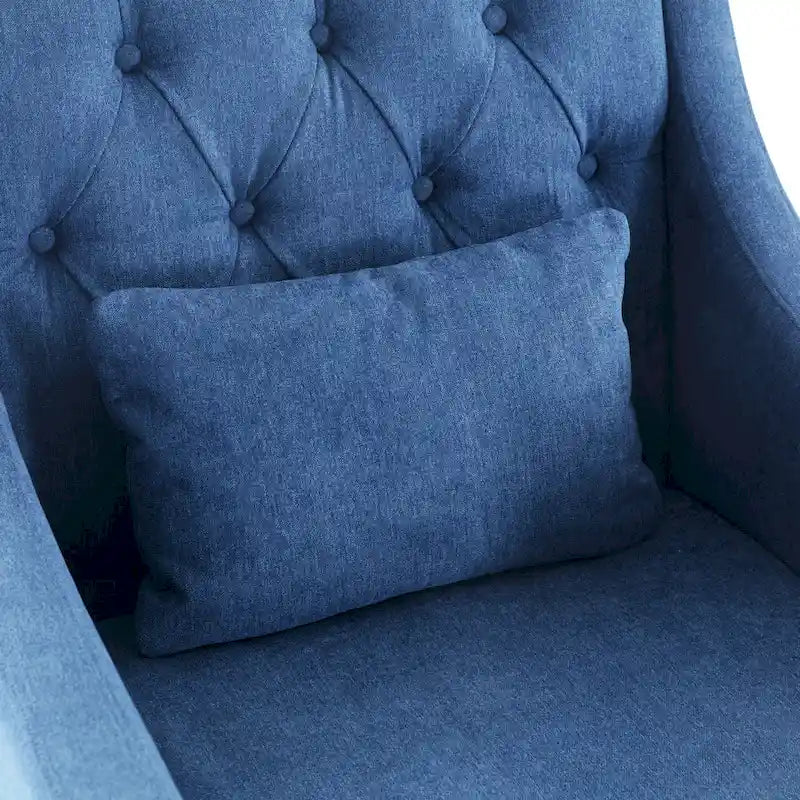 Wohnzimmersessel, Akzentsessel mit Lendenkissen, eleganter Lesesessel fürs Schlafzimmer, gepolsterter Sofasessel im Mid-Century-Stil