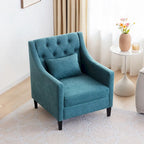 Wohnzimmersessel, Akzentsessel mit Lendenkissen, eleganter Lesesessel fürs Schlafzimmer, gepolsterter Sofasessel im Mid-Century-Stil
