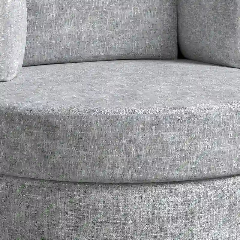 Weicher moderner gepolsterter Chenille-Akzentsessel, 34,7 Zoll breit, drehbar