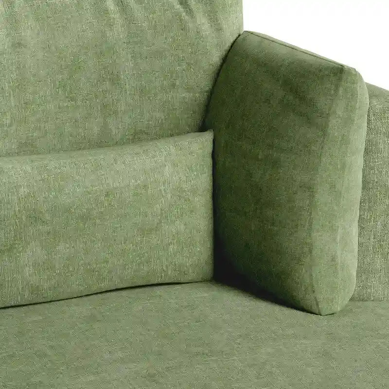 Weicher moderner gepolsterter Chenille-Akzentsessel, 34,7 Zoll breit, drehbar