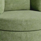 Weicher moderner gepolsterter Chenille-Akzentsessel, 34,7 Zoll breit, drehbar