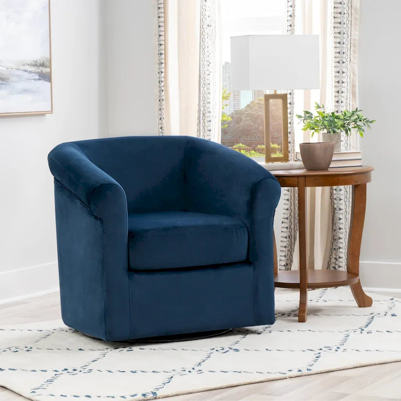 Moriarty Velvet Swivel Chair