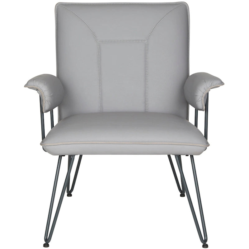 SAFAVIEH Johannes moderner grauer Sessel im Mid-Century-Stil – 29W x 28D x 33H