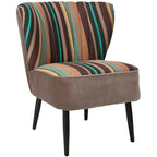 Safavieh Mid-Century Rainbow Striped Accent Chair - 24W x 28D x 30H
