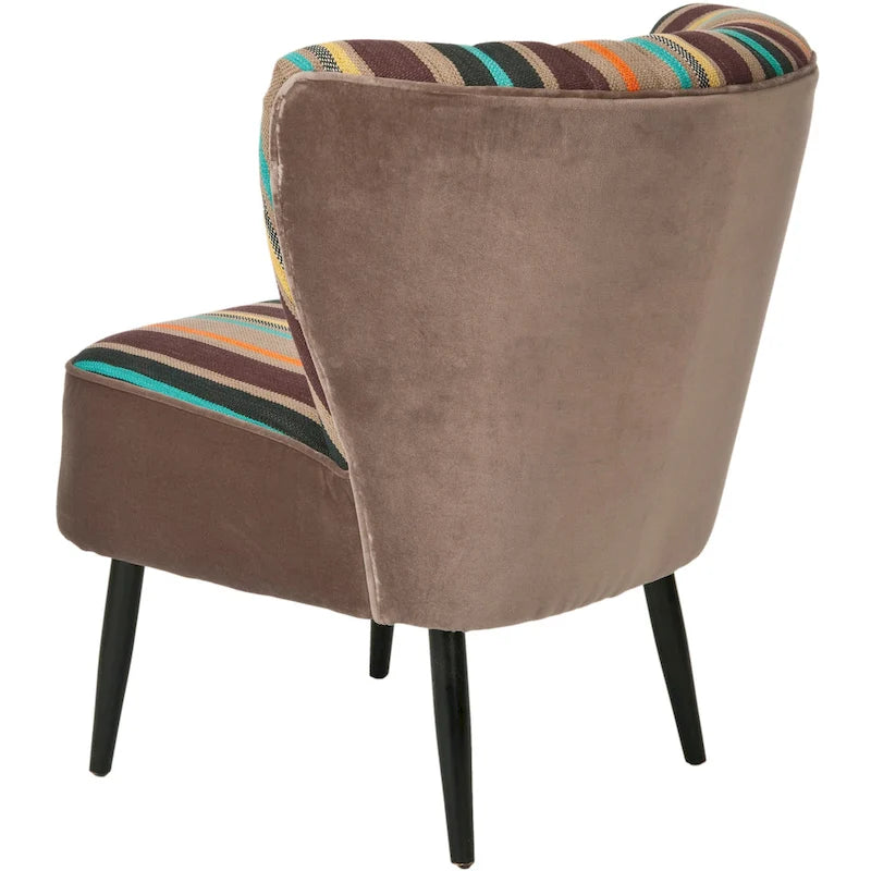 Safavieh Mid-Century Rainbow Striped Accent Chair - 24W x 28D x 30H