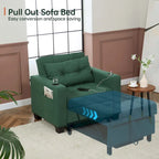 Poltrona letto futon convertibile 3-in-1, poltrona letto estraibile per il soggiorno