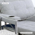 Poltrona letto futon convertibile 3-in-1, poltrona letto estraibile per il soggiorno