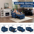 Poltrona letto futon convertibile 3-in-1, poltrona letto estraibile per il soggiorno