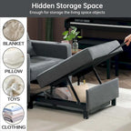 Poltrona letto futon convertibile 3-in-1, poltrona letto estraibile per il soggiorno