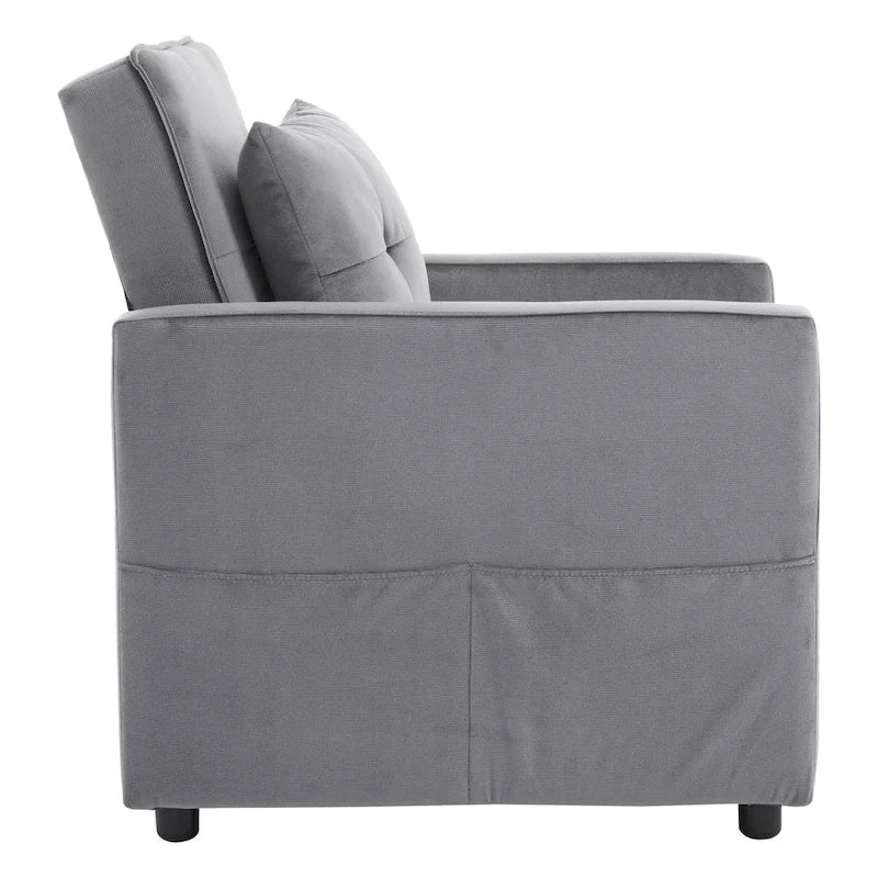 Christopher Knight Home - Sophia Convertible Sleeper Sofa Chair Bed with Adjustable Backrest and Built-In Pillow