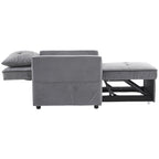 Christopher Knight Home - Sophia Convertible Sleeper Sofa Chair Bed with Adjustable Backrest and Built-In Pillow
