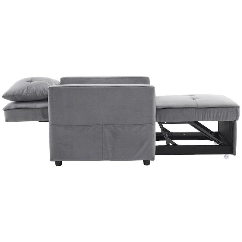 Christopher Knight Home - Sophia Convertible Sleeper Sofa Chair Bed with Adjustable Backrest and Built-In Pillow