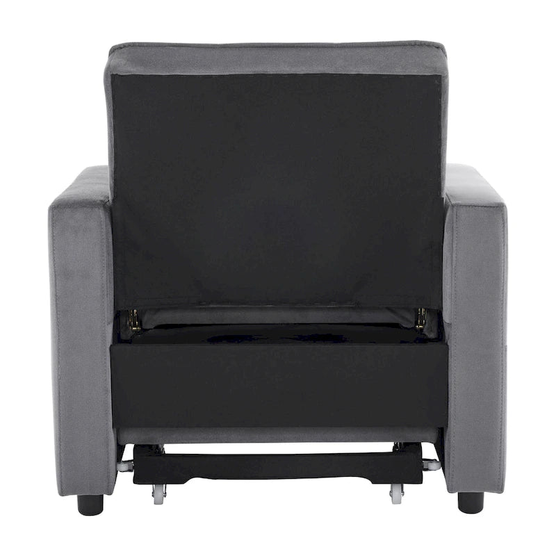 Christopher Knight Home - Sophia Convertible Sleeper Sofa Chair Bed with Adjustable Backrest and Built-In Pillow
