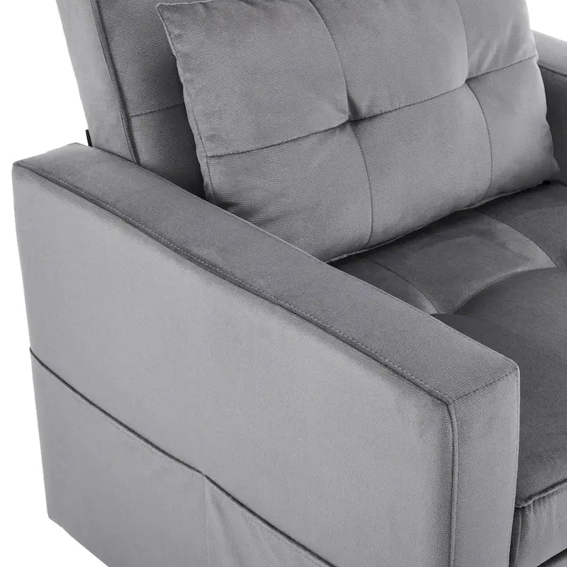 Christopher Knight Home - Sophia Convertible Sleeper Sofa Chair Bed with Adjustable Backrest and Built-In Pillow