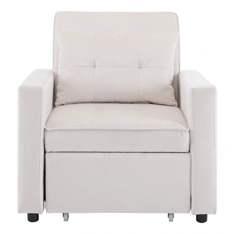 Christopher Knight Home - Sophia Convertible Sleeper Sofa Chair Bed with Adjustable Backrest and Built-In Pillow