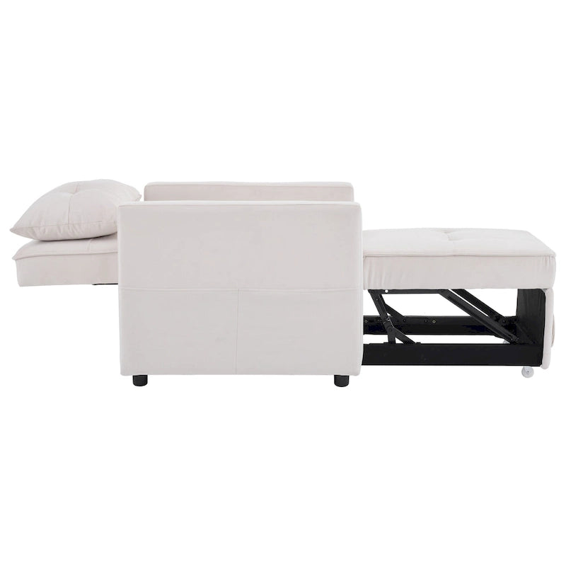 Christopher Knight Home - Sophia Convertible Sleeper Sofa Chair Bed with Adjustable Backrest and Built-In Pillow