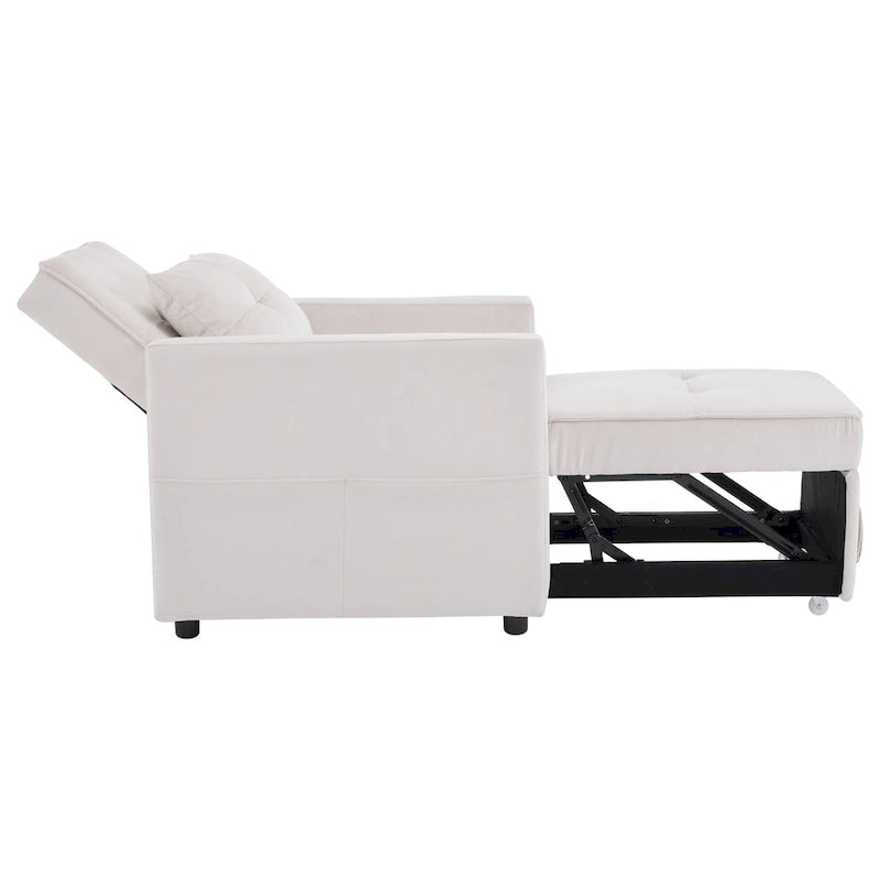 Christopher Knight Home - Sophia Convertible Sleeper Sofa Chair Bed with Adjustable Backrest and Built-In Pillow