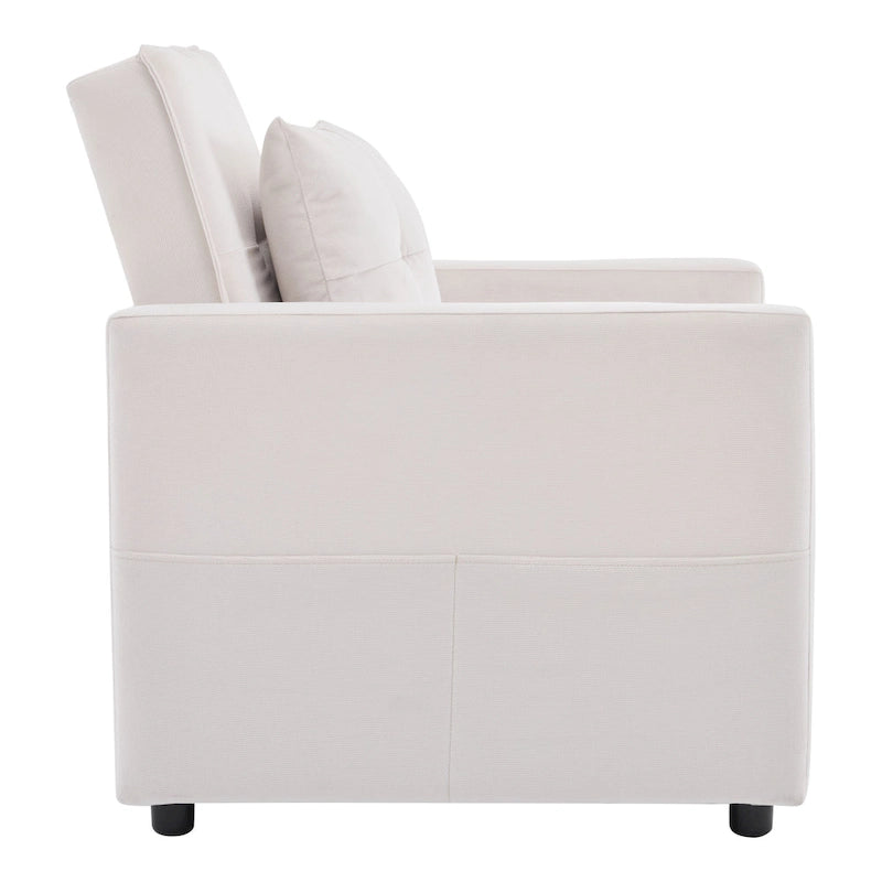 Christopher Knight Home - Sophia Convertible Sleeper Sofa Chair Bed with Adjustable Backrest and Built-In Pillow