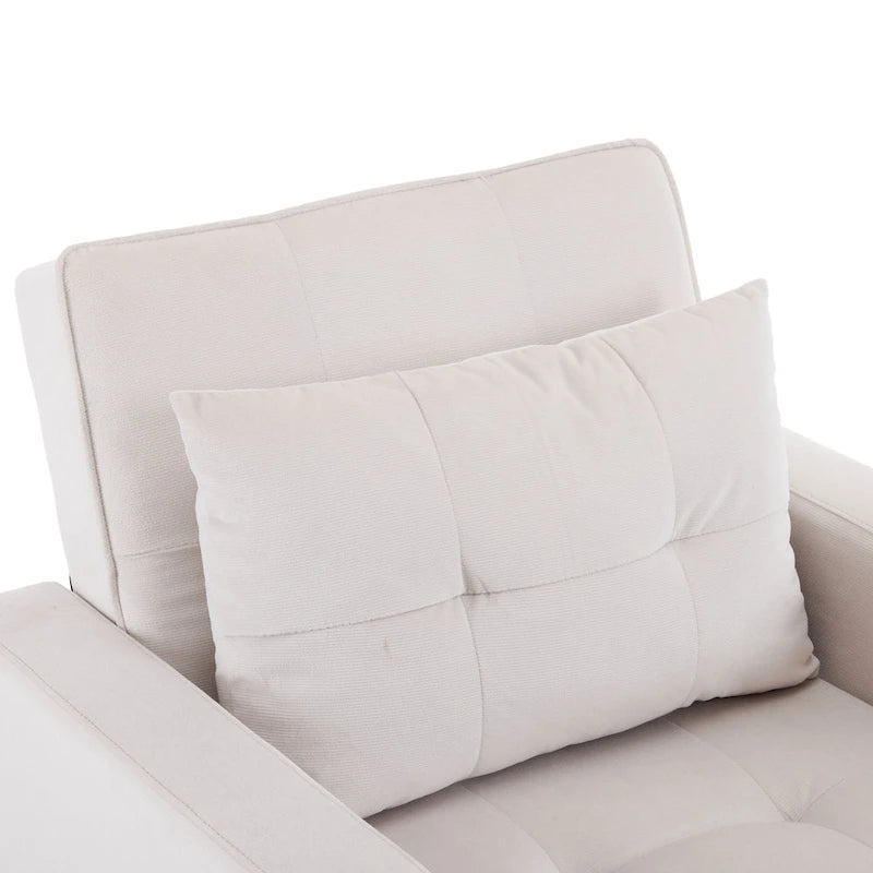 Christopher Knight Home - Sophia Convertible Sleeper Sofa Chair Bed with Adjustable Backrest and Built-In Pillow