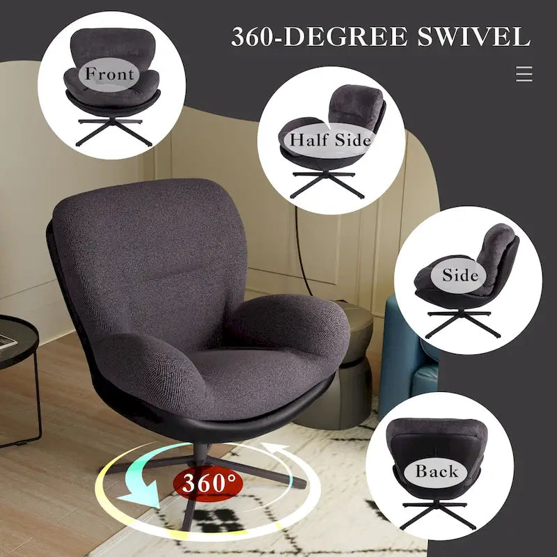 Ronnie Swivel Single Accent Chair by Christopher Knight Home