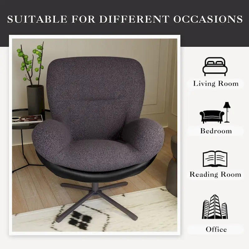 Ronnie Swivel Single Accent Chair by Christopher Knight Home