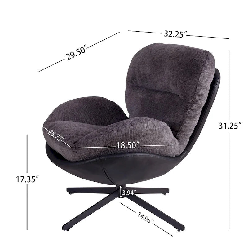 Ronnie Swivel Single Accent Chair by Christopher Knight Home