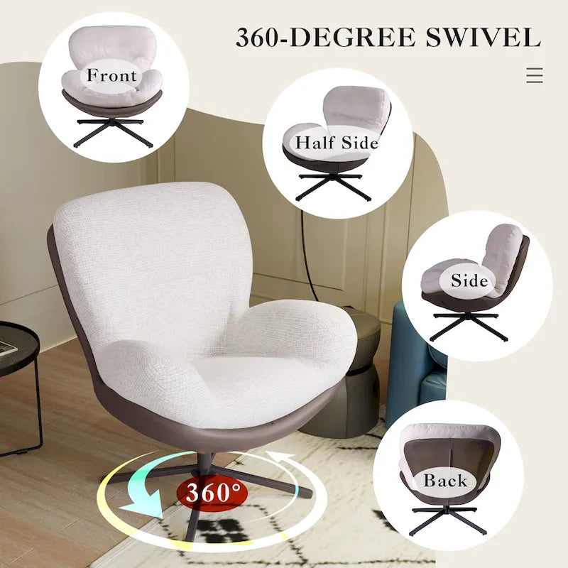 Ronnie Swivel Single Accent Chair by Christopher Knight Home