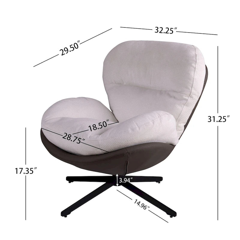 Ronnie Swivel Single Accent Chair by Christopher Knight Home