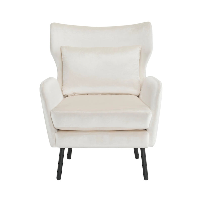 Stylish Wing Back Velvet Accent Chair by Christopher Knight Home