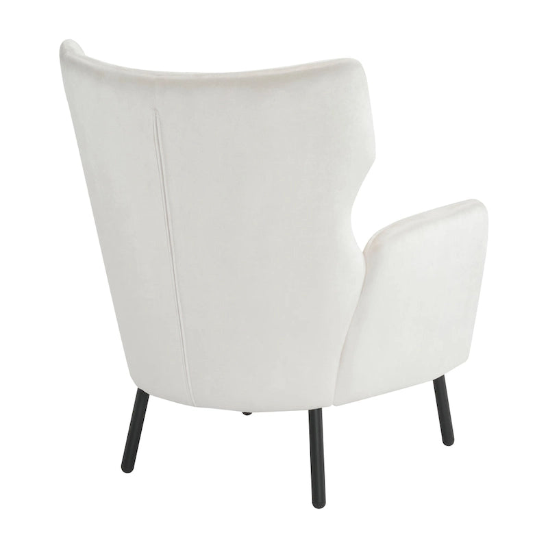 Stylish Wing Back Velvet Accent Chair by Christopher Knight Home