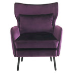 Stylish Wing Back Velvet Accent Chair by Christopher Knight Home