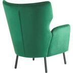 Stylish Wing Back Velvet Accent Chair by Christopher Knight Home