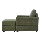 GDFStudio Classic Corduroy Club Chair with Ottoman