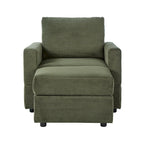 GDFStudio Classic Corduroy Club Chair with Ottoman