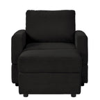 GDFStudio Classic Corduroy Club Chair with Ottoman