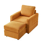 GDFStudio Classic Corduroy Club Chair with Ottoman